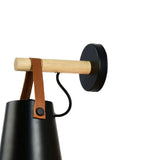 Wall Light Wood Modern Simple Style Night Lamp Home Decoration for Corridor Bedside Black In Australia - Darrahopens