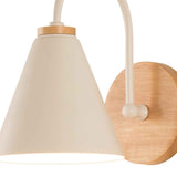 Wall Lamp Curved Simple Antirust Living Room Corridor Study Bedroom Bedside Wall Sconce for Decoration No Light Source White