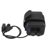 Battery Charge Case Box ABS Waterproof 8.4V for 6pcs 18650 Lithium Batteries USB DC Two Ports with Cable for Outdoor Traveling Camping