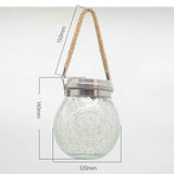 Cracked Glass Solar Lantern 30 LEDs Waterproof Outdoor Solar Hanging Jar Light for Patio Courtyard Festival Warm White In Australia - Darrahopens