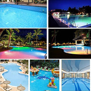 LED Pool Light IP68 Waterproof Underwater Pool Lamp with Wall Mounting Plate AC 12V 15W