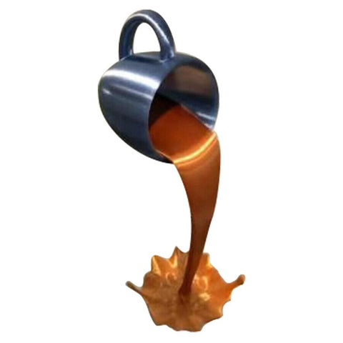 Floating Spilling Coffee Cup Spilling Pouring Coffee Cup Sculpture Sculpture for Kitchen Dining Room Decor In Australia - Darrahopens