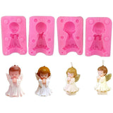 3D Angel Boy and Girl Silicone Mold DIY Angel Shape Candle Soap Chocolate Candy Mold Kitchen Baking Tool In Australia - Darrahopens