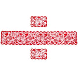 5 Pack Valentines Day Decorations Sets Lace Red Heart Table Runner and Placemats Valentines Day Decor for Home Wedding Anniversary Party In Australia - Darrahopens