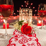 5 Pack Valentines Day Decorations Sets Lace Red Heart Table Runner and Placemats Valentines Day Decor for Home Wedding Anniversary Party In Australia - Darrahopens