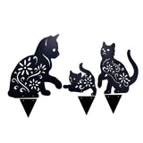 3PCS Metal Cat Decorative Garden Stakes Cat Silhouette Garden Decoration for Outdoor Lawn Ornaments Yard Sign In Australia - Darrahopens