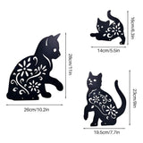 3PCS Metal Cat Decorative Garden Stakes Cat Silhouette Garden Decoration for Outdoor Lawn Ornaments Yard Sign In Australia - Darrahopens