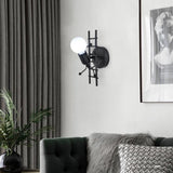 Creative Humanoid Indoor LED Wall Lamp Modern Wall Lamp Art Decoration Wall Lamp E27 for Bedroom Kids Room Hallway Restaurant Staircase Kitchen
