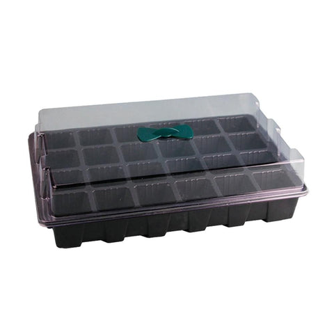 Greenhouse Seedling Tray 24 Cells Seedling Box with Lid Plant Growing Trays for Starter Germination Growth Seed In Australia - Darrahopens