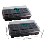 Greenhouse Seedling Tray 24 Cells Seedling Box with Lid Plant Growing Trays for Starter Germination Growth Seed In Australia - Darrahopens
