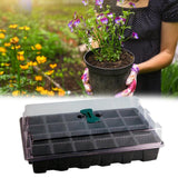 Greenhouse Seedling Tray 24 Cells Seedling Box with Lid Plant Growing Trays for Starter Germination Growth Seed
