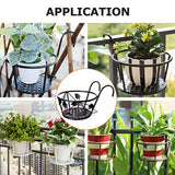 Iron Wire Hanging Flower Pot Holder Brackets Balcony Display Shelf Garden Plant Flower Holder Balcony Home Decoration In Australia - Darrahopens
