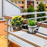 Iron Wire Hanging Flower Pot Holder Brackets Balcony Display Shelf Garden Plant Flower Holder Balcony Home Decoration In Australia - Darrahopens