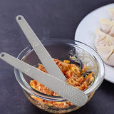 Stainless Steel Flat Spoons Stuffing Spoons Dumplings Filling Spoon for Home Kitchen Cooking Utensil