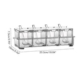 Spice Jars Transparent Spice Containers Kitchen Spice Jar with 4 Serving Spoons Spice Bottle Seasoning Box Set In Australia - Darrahopens
