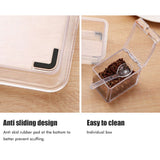 Spice Jars Transparent Spice Containers Kitchen Spice Jar with 4 Serving Spoons Spice Bottle Seasoning Box Set