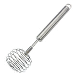 Stainless Steel Egg Beater Round Shaped Spring Milk Blender Handheld Egg Mixer