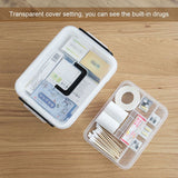 Transparent First Aid Box Portable Medicines Storage Box Safety Emergency Kits