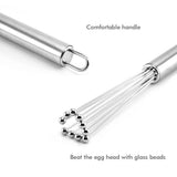Stainless Steel Balls Whisk Egg Beater Mixing Cooking Tools Firm Durable Cream Frother Baking Utensils