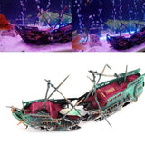Aquarium Shipwreck Decorations Set Resin Ship Fish Tank Ornaments for Aquarium Environments Decor Accessories In Australia - Darrahopens