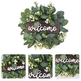 Artificial Wreath Leaves Branch Garland Welcome Sign Door Wreath Welcome Door Sign Wall Wreath for Living Room Wall Decoration In Australia - Darrahopens