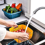 Kitchen Colander with Lid Household Double Layer Basket Multifunction Storage Containers for Fruits Vegetable