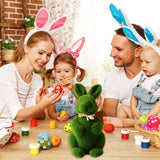 Artificial Moss Bunny Garden Statues Ornaments Durable Lightweight Artificial Animal Ornament for Cupboard Office