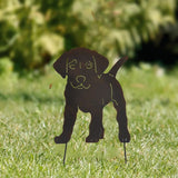 Metal Garden Dog Statue Decorative Stakes Animal Silhouette for Garden Home Decor Outdoor Gifts In Australia - Darrahopens