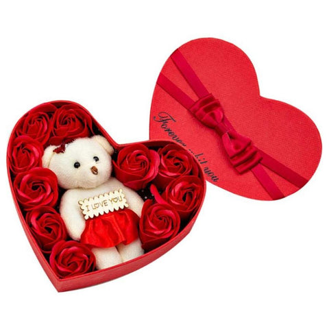 10 Pcs Scented Soap Flower Gift Rose Box Bouquet Festival Gift for Anniversary Birthday Wedding In Australia - Darrahopens