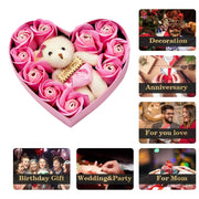 10 Pcs Scented Soap Flower Gift Rose Box Bouquet Festival Gift for Anniversary Birthday Wedding
