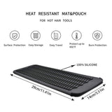 Silicone Heat Resistant Travel Mat Pouch for Curling Iron Hair Straightener Flat Iron and Hair Styling Tool
