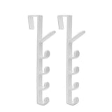 2 Pack Door Hook with 5 Hooks Door Organizer Rack Hanger Backpack Handbag Clothes Coat Hook for Home In Australia - Darrahopens