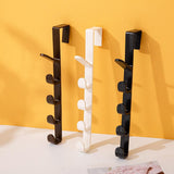 2 Pack Door Hook with 5 Hooks Door Organizer Rack Hanger Backpack Handbag Clothes Coat Hook for Home