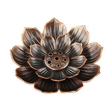 Multi Holes Lotus Incense Holder Zinc Alloy Incense Plate Stick Holder Ash Catcher In Australia - Darrahopens