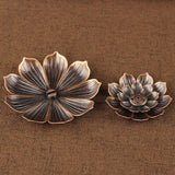 Multi Holes Lotus Incense Holder Zinc Alloy Incense Plate Stick Holder Ash Catcher In Australia - Darrahopens