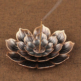 Multi Holes Lotus Incense Holder Zinc Alloy Incense Plate Stick Holder Ash Catcher