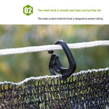 100 Pcs Shading Net Hooks Plastic Hanging Hooks for Greenhouse Shade Fabric