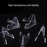 12PCS Mini Acrylic Display Stands Transparent Coin Display Easel for Home Shop Exhibitions
