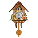 Cuckoo Clock Antique Wooden Cuckoo Birdhouse Wall Clock Home Decor Hanging Cuckoo Clock Auto Swing Bell Pendulum Home Decor In Australia - Darrahopens