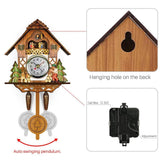 Cuckoo Clock Antique Wooden Cuckoo Birdhouse Wall Clock Home Decor Hanging Cuckoo Clock Auto Swing Bell Pendulum Home Decor In Australia - Darrahopens