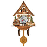 Cuckoo Clock Antique Wooden Cuckoo Birdhouse Wall Clock Home Decor Hanging Cuckoo Clock Auto Swing Bell Pendulum Home Decor In Australia - Darrahopens