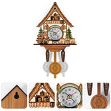 Cuckoo Clock Antique Wooden Cuckoo Birdhouse Wall Clock Home Decor Hanging Cuckoo Clock Auto Swing Bell Pendulum Home Decor In Australia - Darrahopens