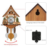 Cuckoo Clock Antique Wooden Cuckoo Birdhouse Wall Clock Home Decor Hanging Cuckoo Clock Auto Swing Bell Pendulum Home Decor In Australia - Darrahopens
