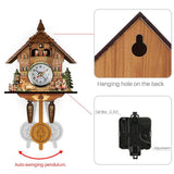 Cuckoo Clock Antique Wooden Cuckoo Birdhouse Wall Clock Home Decor Hanging Cuckoo Clock Auto Swing Bell Pendulum Home Decor In Australia - Darrahopens
