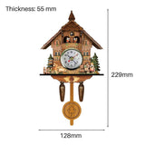 Cuckoo Clock Antique Wooden Cuckoo Birdhouse Wall Clock Home Decor Hanging Cuckoo Clock Auto Swing Bell Pendulum Home Decor In Australia - Darrahopens