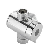 3 Way Shower Head Diverter Faucet Diverter Valve Bathroom Universal System Component Replacement Part Chrome Valves for Bathroom