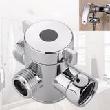 3 Way Shower Head Diverter Faucet Diverter Valve Bathroom Universal System Component Replacement Part Chrome Valves for Bathroom