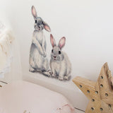 Easter Sticker Bunny Cartoon Wall Sticker Removable Wall Decor for Home Kindergarten