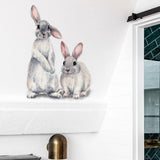 Easter Sticker Bunny Cartoon Wall Sticker Removable Wall Decor for Home Kindergarten