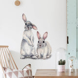 Easter Sticker Bunny Cartoon Wall Sticker Removable Wall Decor for Home Kindergarten